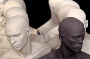 black and white male mannequins