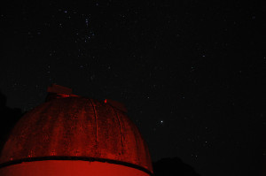 observatory beneath a starry sky