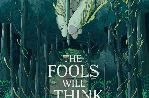A book cover featuring a stylized illustration of a giant hand with a pencil, drawing a path through a dark forest. The title is "The Fools Will Think It's Destiny." It is Book 1 of The Playwright trilogy. The author is S. M. Orges.